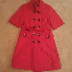 Double Breasted Red Coat